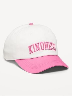 5️⃣ for 2️⃣5️⃣ Old Navy | Kindness Baseball Cap - White / Pink